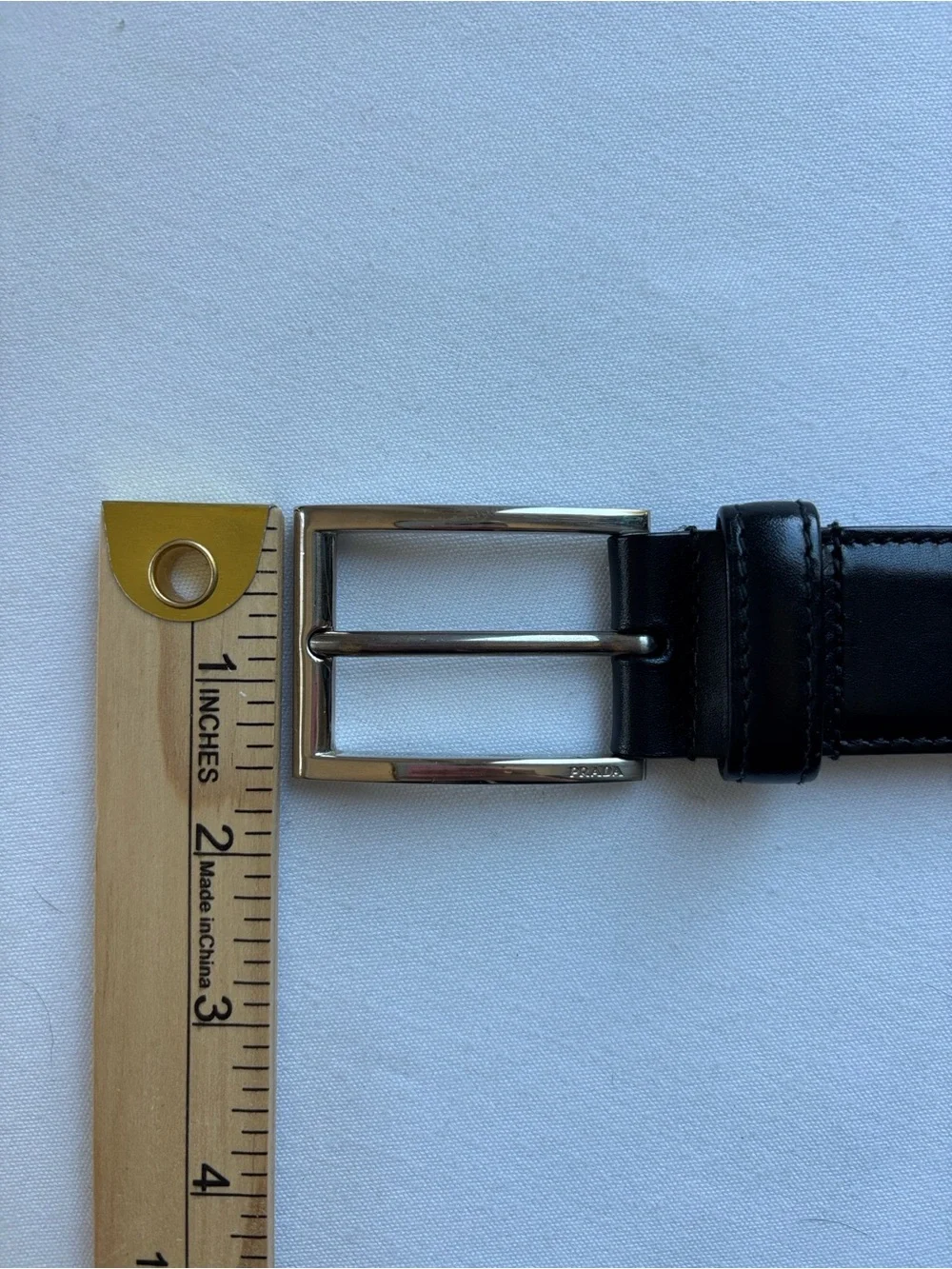 Classic Black Leather Men's Belt with Silver Buckle